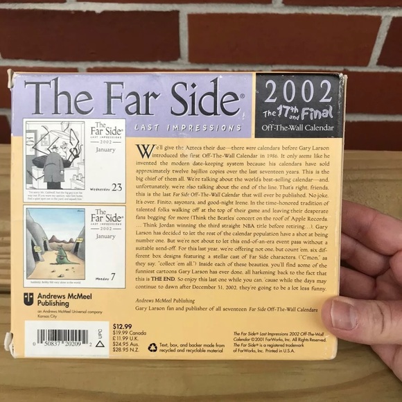Gary Larson The Far Side 2002 Daily Desk Calendar 17th and Final Off the Wall - Picture 8 of 12